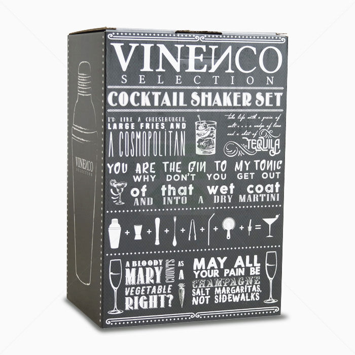 *A-WARE* Cocktail Shaker Set Vinenco 14-teilig Edelstahl *A-WARE* Cocktail Shaker Set Vinenco 14-teilig Edelstahl