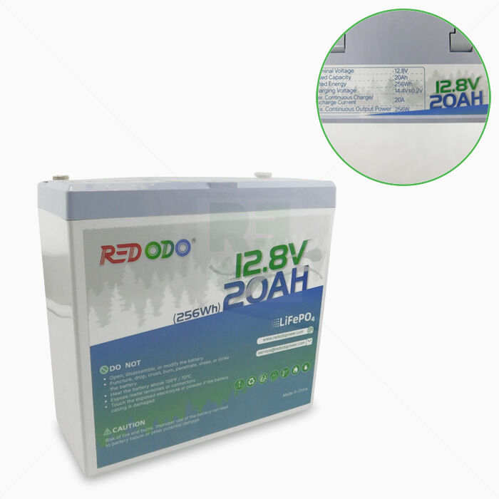 Batterie Redodo 12V 20Ah LiFePO4 Leichtgewicht