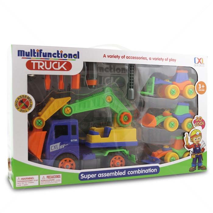 Baufahrzeuge Set LEAN Toys TRUCK | blau