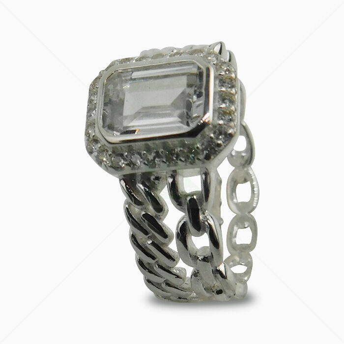 Éclat d'Argent Ring 925 Silber mit Zitkonia Gr 52