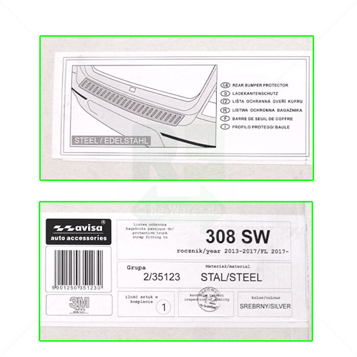 *B-WARE* Ladekantenschutz Edelstahl avisa Peugeot 308 II SW Kombi *B-WARE* Ladekantenschutz Edelstahl avisa Peugeot 308 II SW Kombi