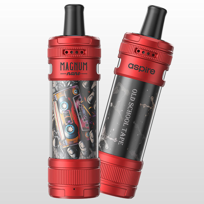 E-Zigaretten Set ASPIRE Magnum Nano 6ml Rot & Old School Tape