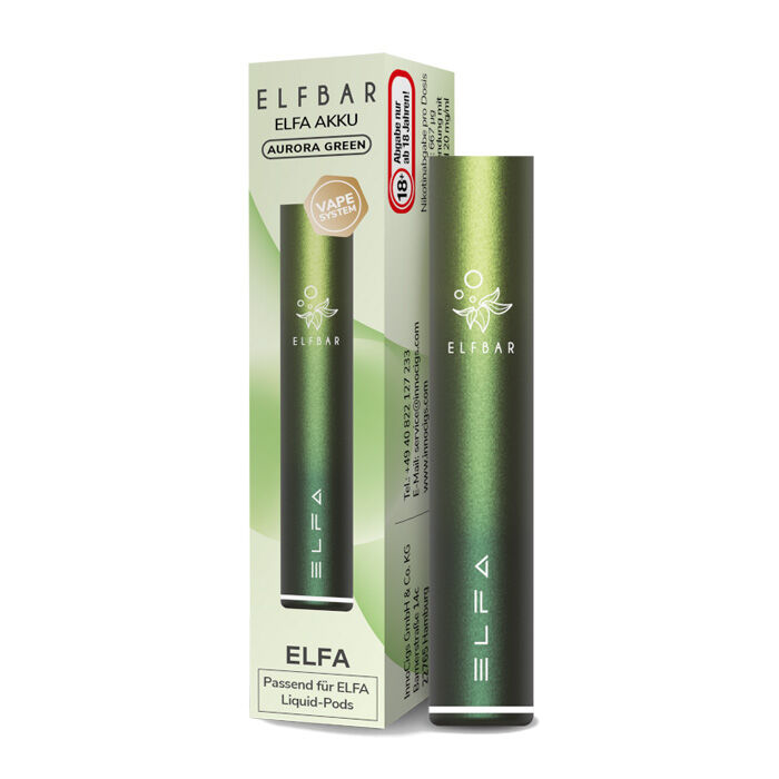 E-Zigaretten Akku ELFBAR Elfa 500mAh aurora-grün