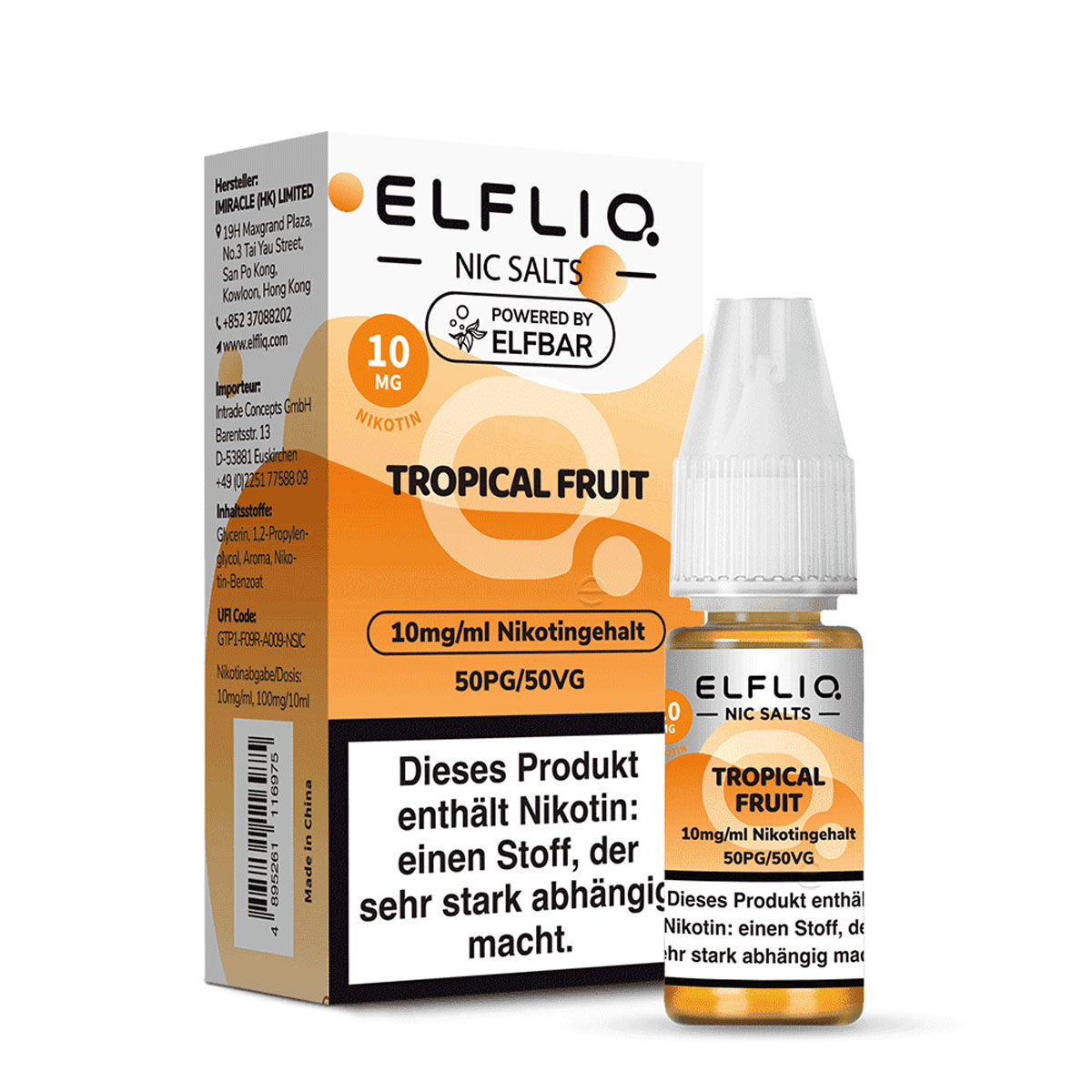 Liquid Nikotinsalz Tropical Fruit ELFLIQ 10ml 10mg/ml (mittel)