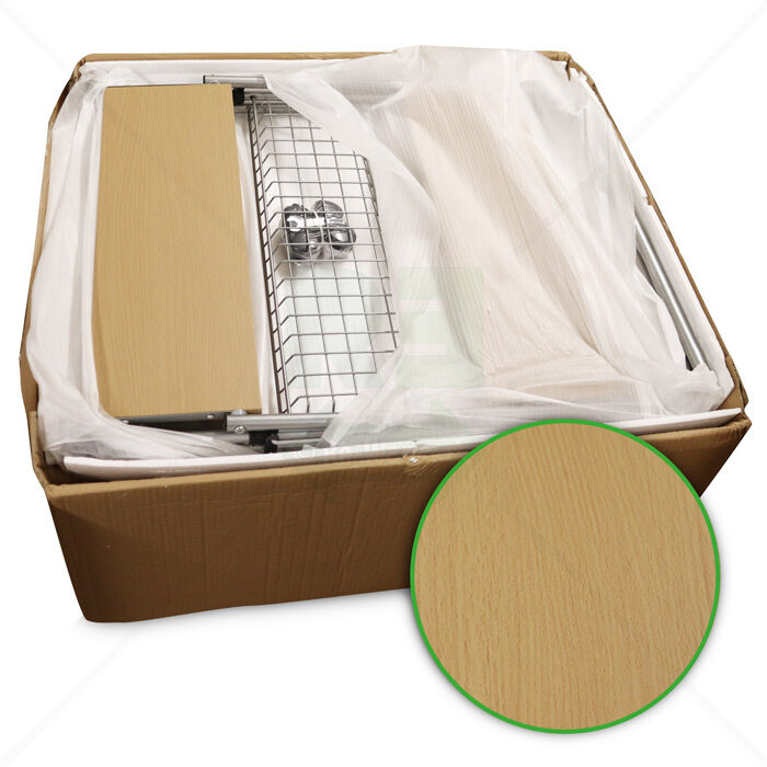 Servierwagen mit 3 Etagen - Buchefarben - 64x70x41cm Servierwagen mit 3 Etagen - Buchefarben - 64x70x41cm