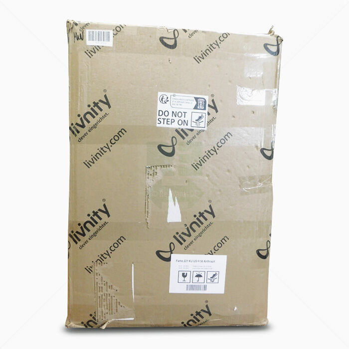 Küchenunterschrank Fame-Line Anthrazit Hochglanz 50 cm ohne Arbeitsplatte Vicco