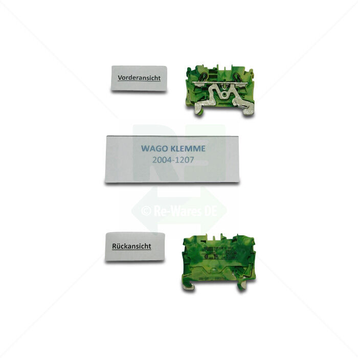 Klemme Wago 2004-1207 2-Leiter-Schutzleiterklemme 4mm² grün/gelb