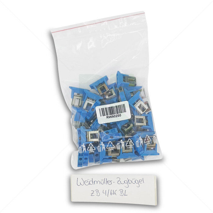 Zugbügel für Sammelschiene Weidmüller ZB 4/6K BL Zugbügel für Sammelschiene, 4mm², blau 52 Stück