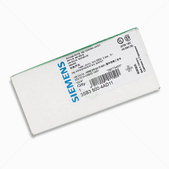 Schlüsselschloss Siemens 3SB3 500-4AD11 mit 2x Schlüssel