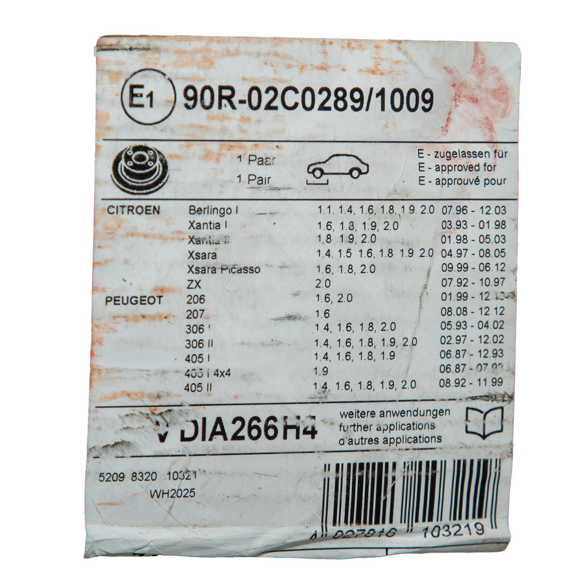 Bremsscheiben febi bilstein 10321 Vorderachse 266 × 20 mm – 2 Stück