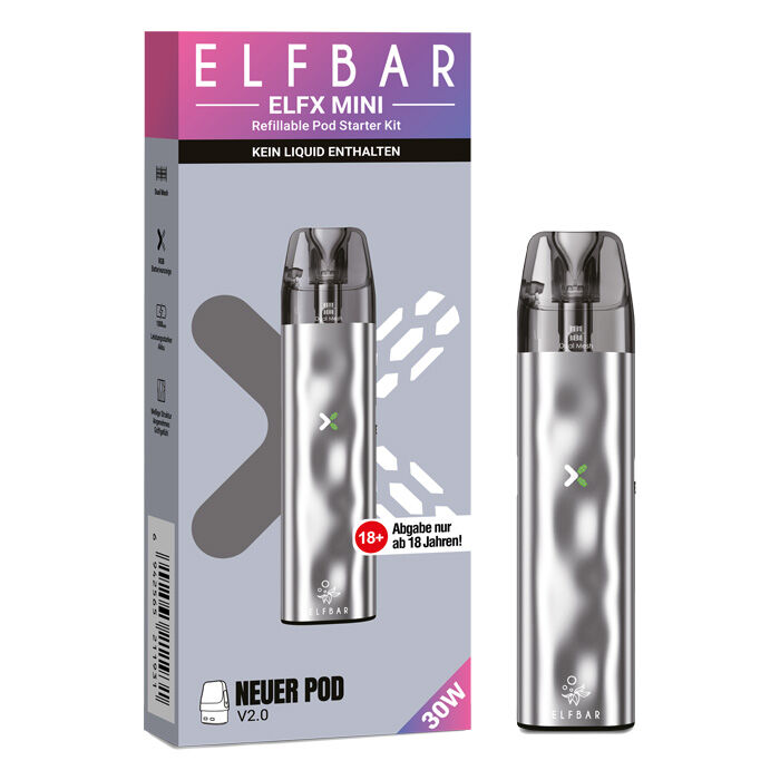 E-Zigaretten Set ELFBAR Elfx Mini 1000mAh silber (silver)