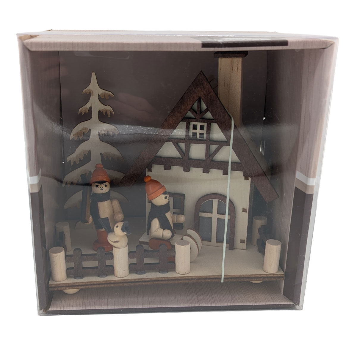 Räucherhaus HGD Winterspaß natur 15 cm – 1 Stück