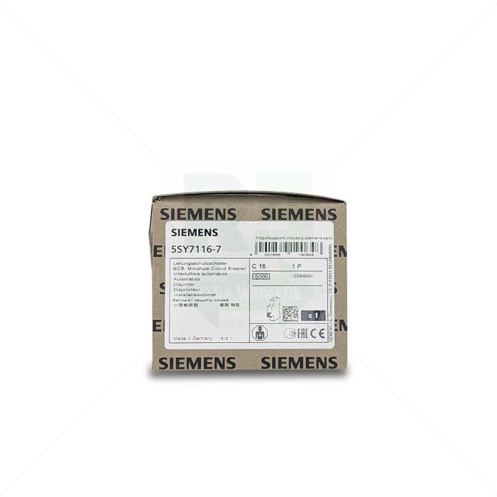 Leitungsschutzschalter Siemens 5SY7116-7 1-polig, 16A