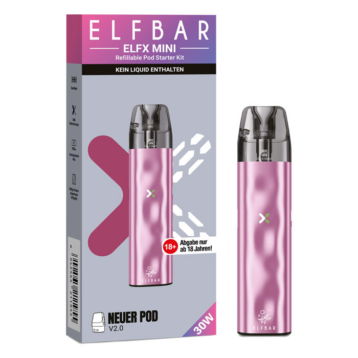 E-Zigaretten Set ELFBAR Elfx Mini 1000mAh pink