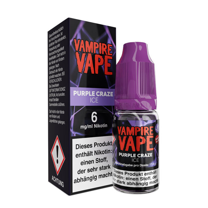 Liquid Purple Craze Ice Vampire Vape 10ml 06 mg/ml (mittel)