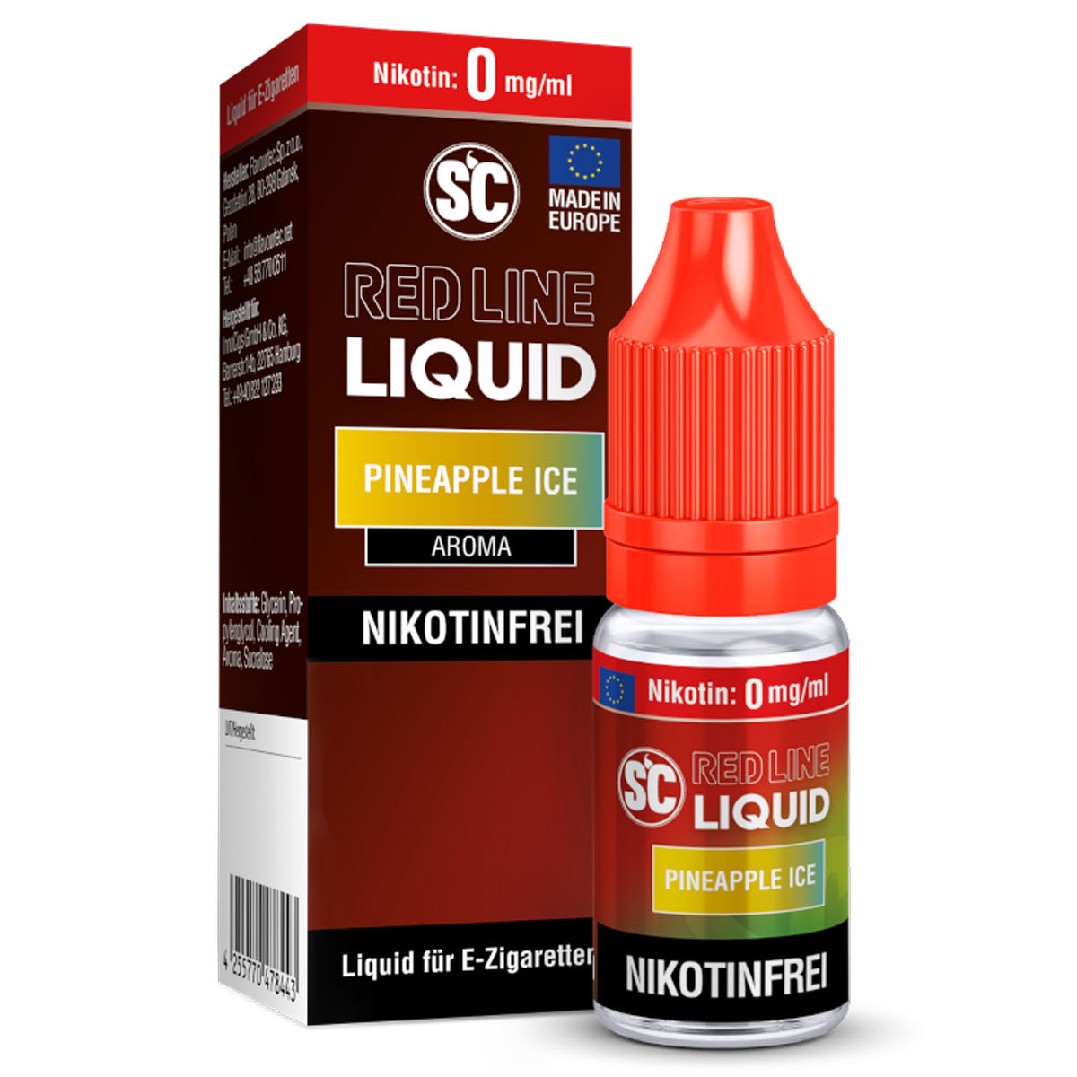 SC Red Line Pineapple Ice Nikotinsalz-Liquid 0 mg/ml, 10 ml