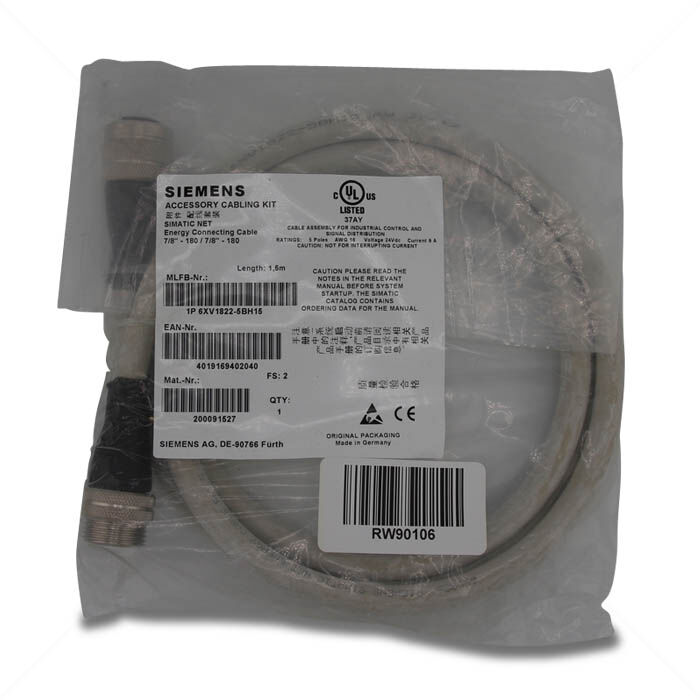 Kabel Siemens 1P 6XV1822-5BH15 1,5m Simatic Net Energykabel