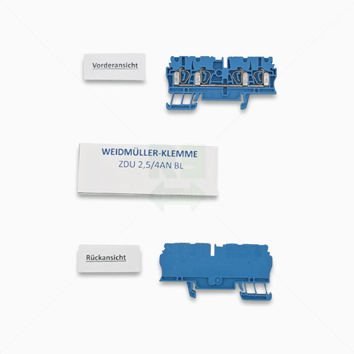 Klemme Weidmüller ZDU2,5/4AN BL Durchgangs-Reihenklemme, 2,5mm², blau