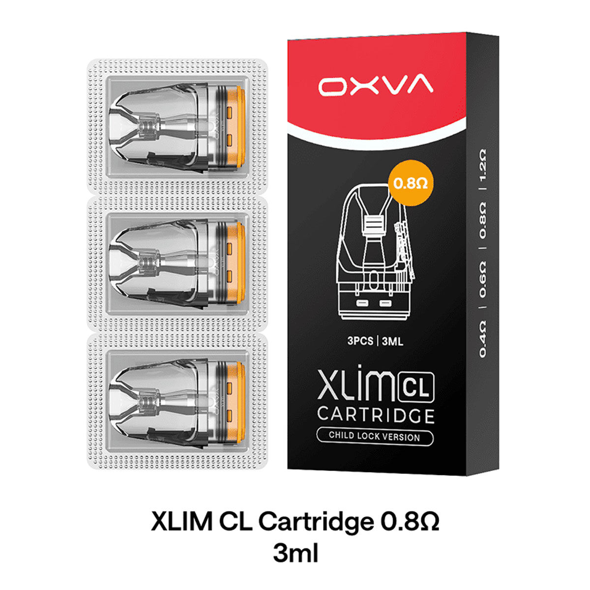 Pod OXVA XLIM CL 3ml Unitech 2.0 0,80 Ohm (orange)