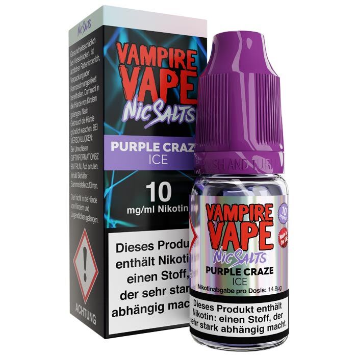 Liquid Nikotinsalz Purple Craze Ice Vampire Vape 10ml 10mg/ml (mittel)
