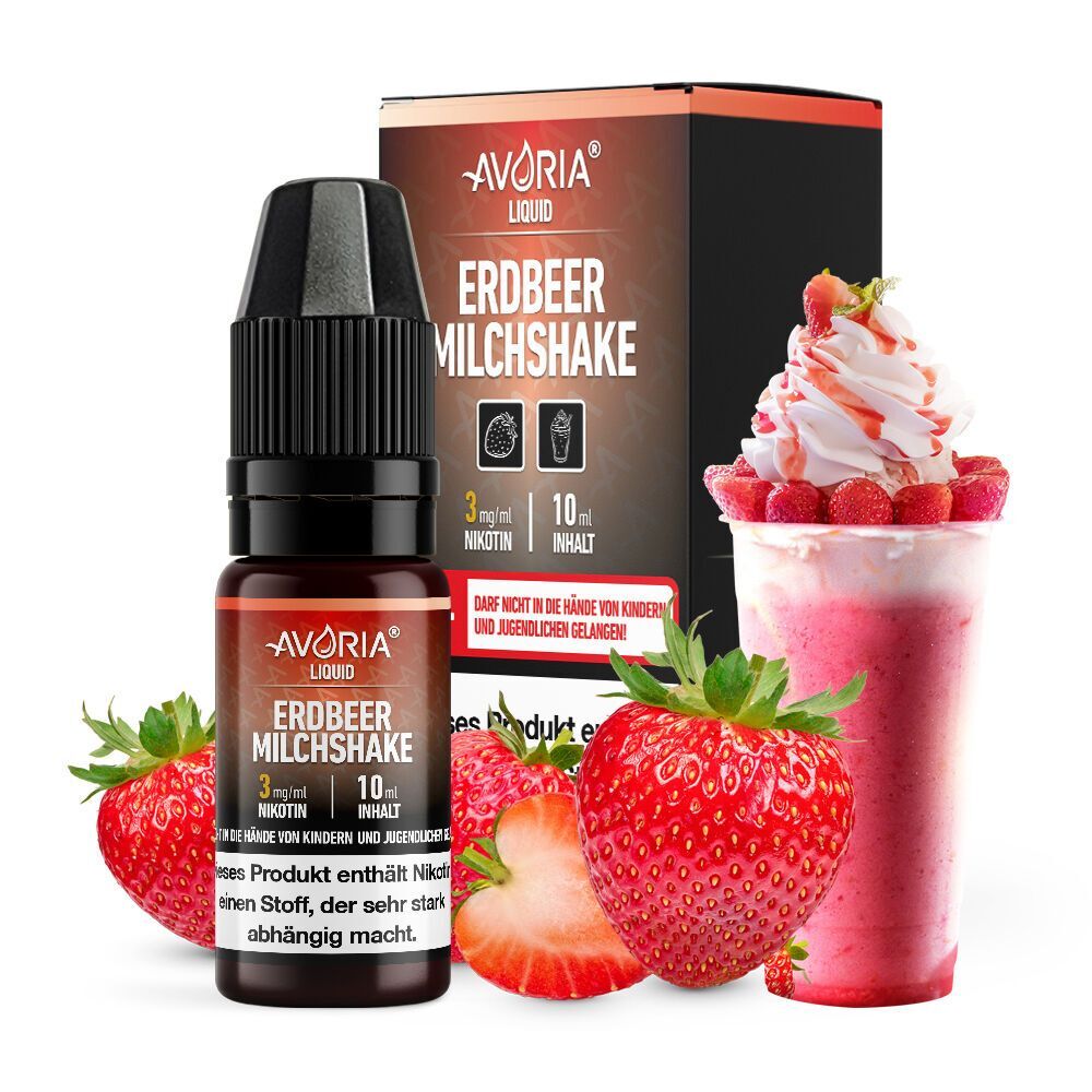 *ABVERKAUF* Liquid Nikotinsalz Erdbeer-Milchshake Avoria 10ml