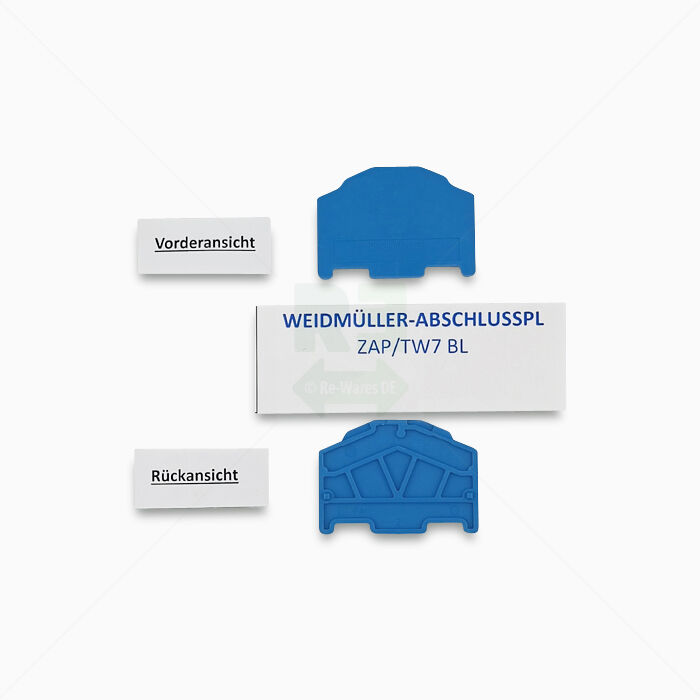 Abschluss/Zwischenplatten Weidmüller ZAP/TW7 BL Abschlussplatte, blau
