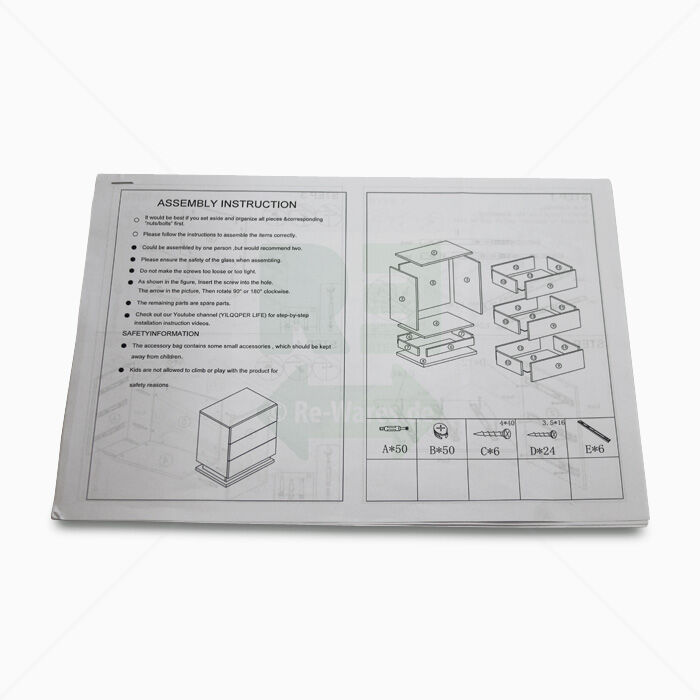 Nachttischschrank mit LED-Leuchten 35x50x60 cm schwarz