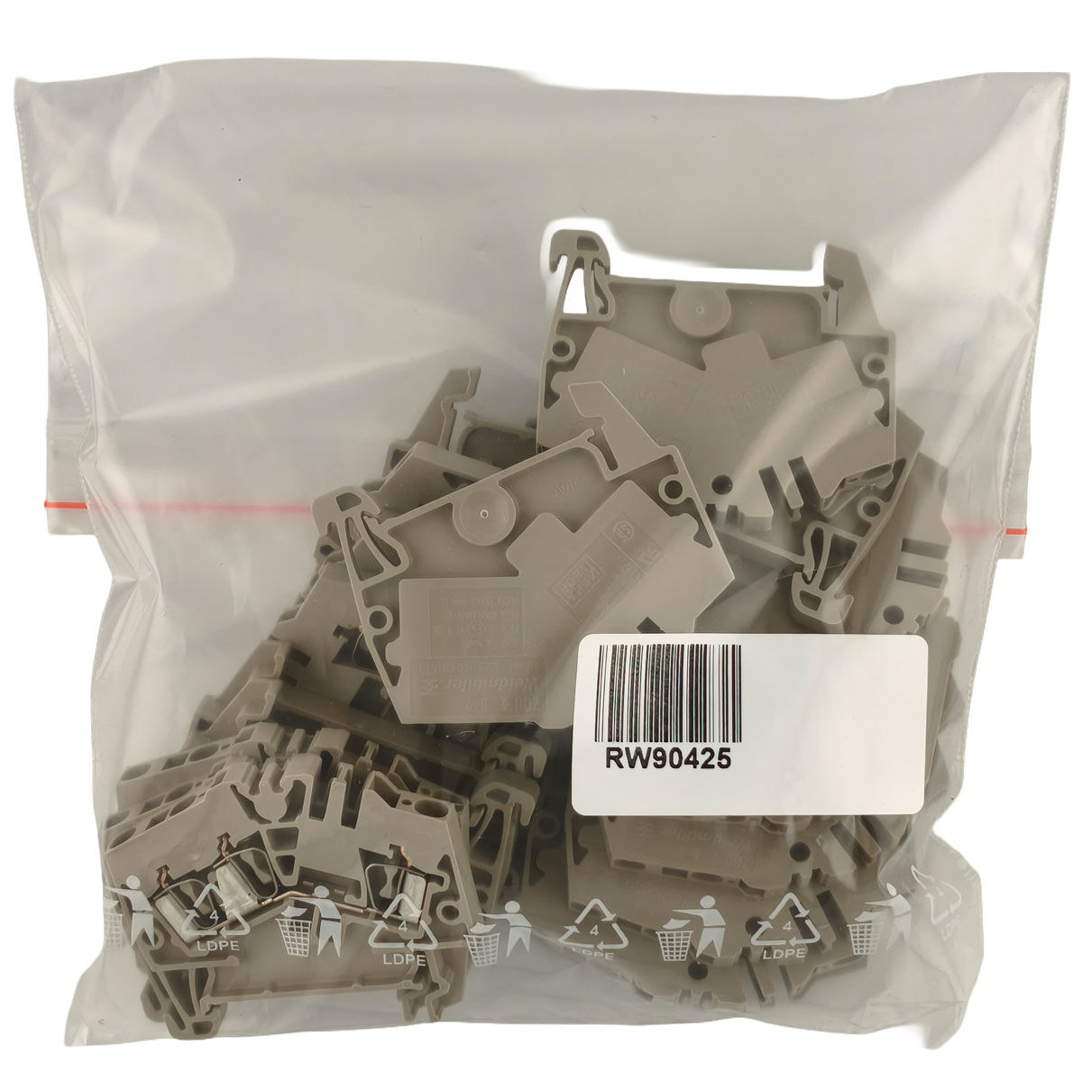 Klemmen Weidmüller ZDU 2.5-2/3AN Durchgangsklemme, 2,5mm², beige 20 Stück