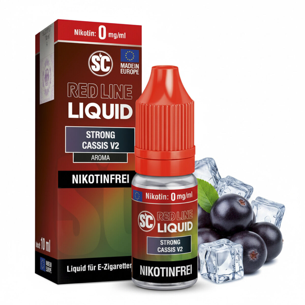 SC Red Line Strong Cassis v2 Nikotinsalz-Liquid 10 ml 0 mg/ml