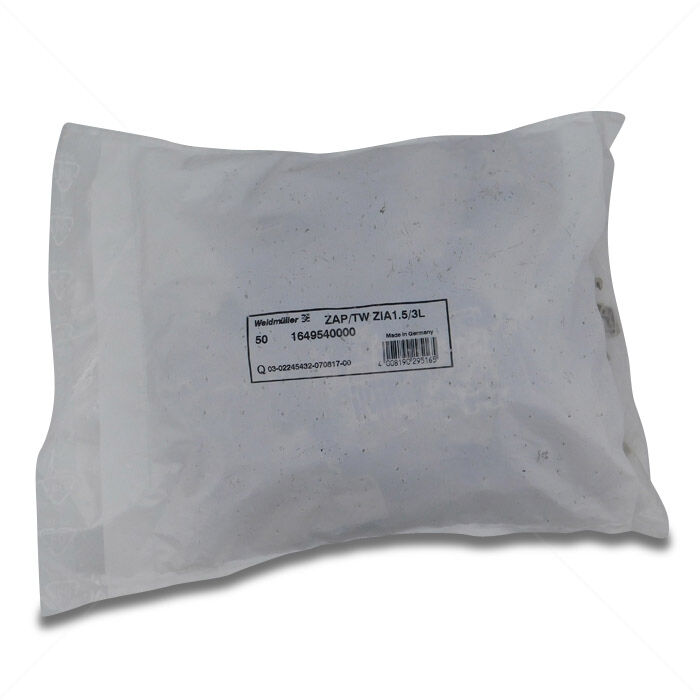 Abschlussplatte Weidmüller ZAP/TW ZIA1.5/3L, 1649540000, 50er-Pack