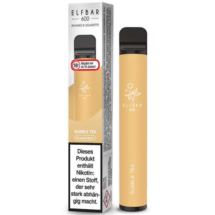 Einweg E-Zigarette ELFBAR 600 Bubble Tea 20mg/ml (stark)