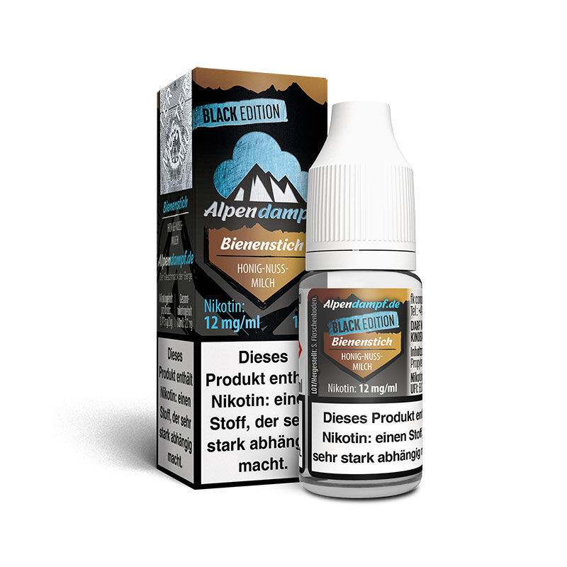 Liquid Black Edition Bienenstich Alpendampf 10ml 12 mg/ml (stark)