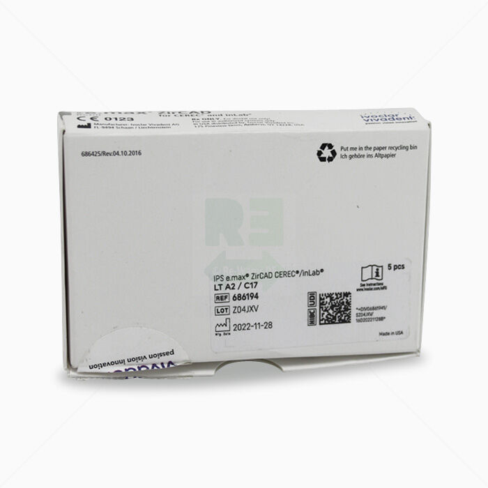 Zirkoniumoxidblock IPS e.max ZirCAD CAD/CAM Blöcke LT A2/C17