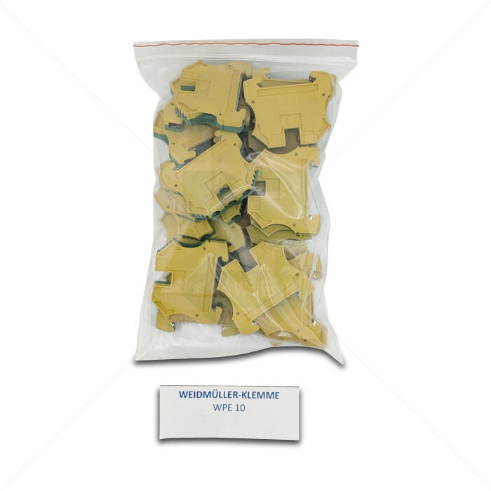 Klemme Weidmüller WPE 10 Erdungs-Klemme, 10mm², grün/gelb 20Stück