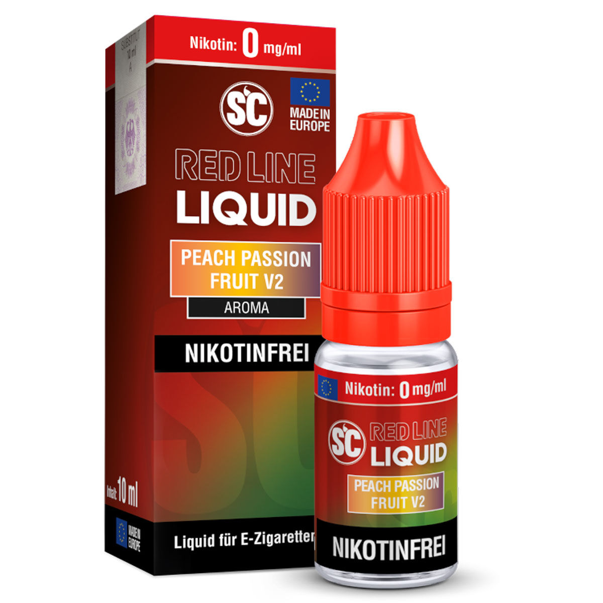 Liquid Nikotinsalz Red Line Peach Passion Fruit v2 SC 10ml 00mg/ml (ohne)