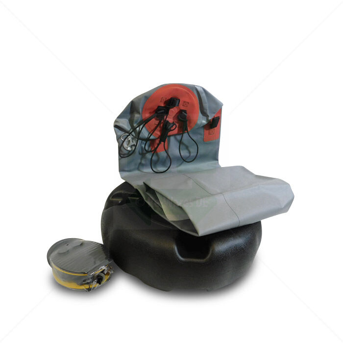 Boxsack CClife Aufblasbar selbsttragend Höhe ca. 166 cm grau