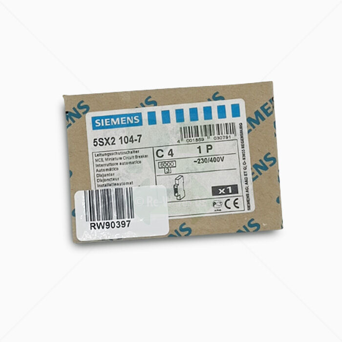 Leitungsschutzschalter Siemens 5SX2104-7, 1-polig C4 6 kA