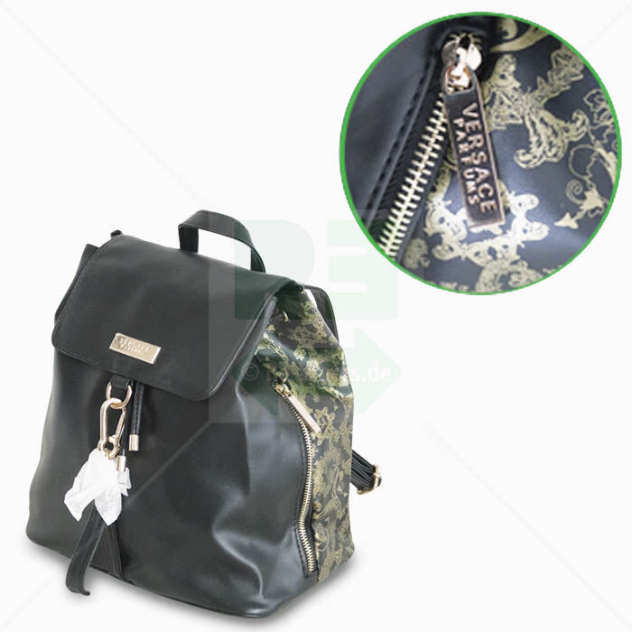 Rucksack Versace Parfums Iconic Summer Backpack Schwarz Gold Rucksack Versace Parfums Iconic Summer Backpack Schwarz Gold