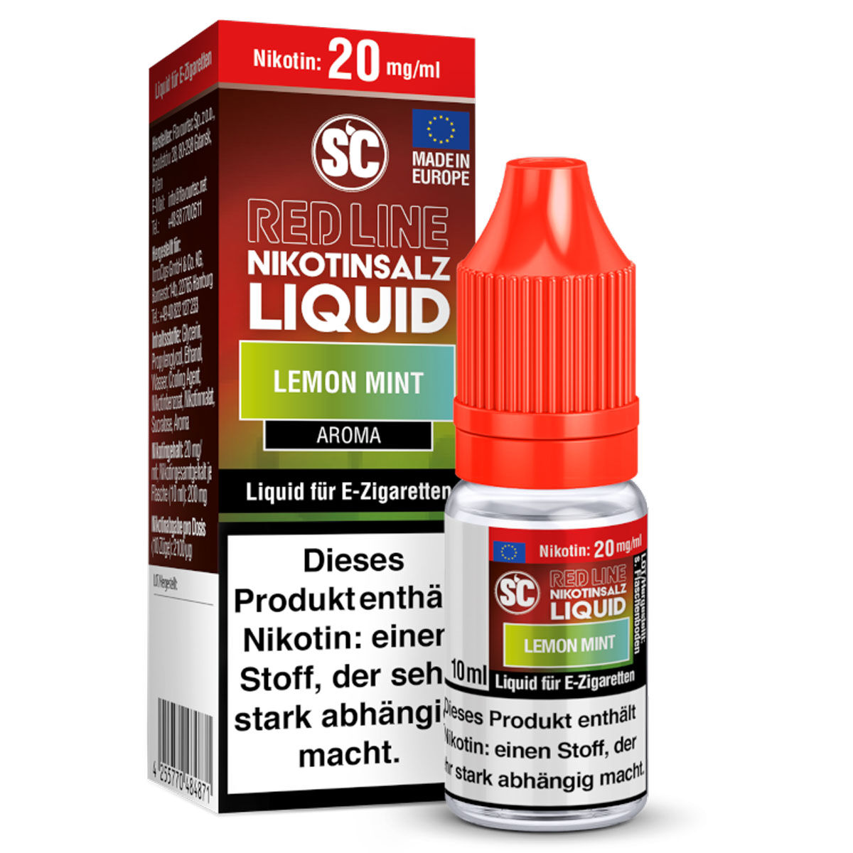 SC Red Line Lemon Mint Nikotinsalz Liquid 20 mg/ml 10 ml