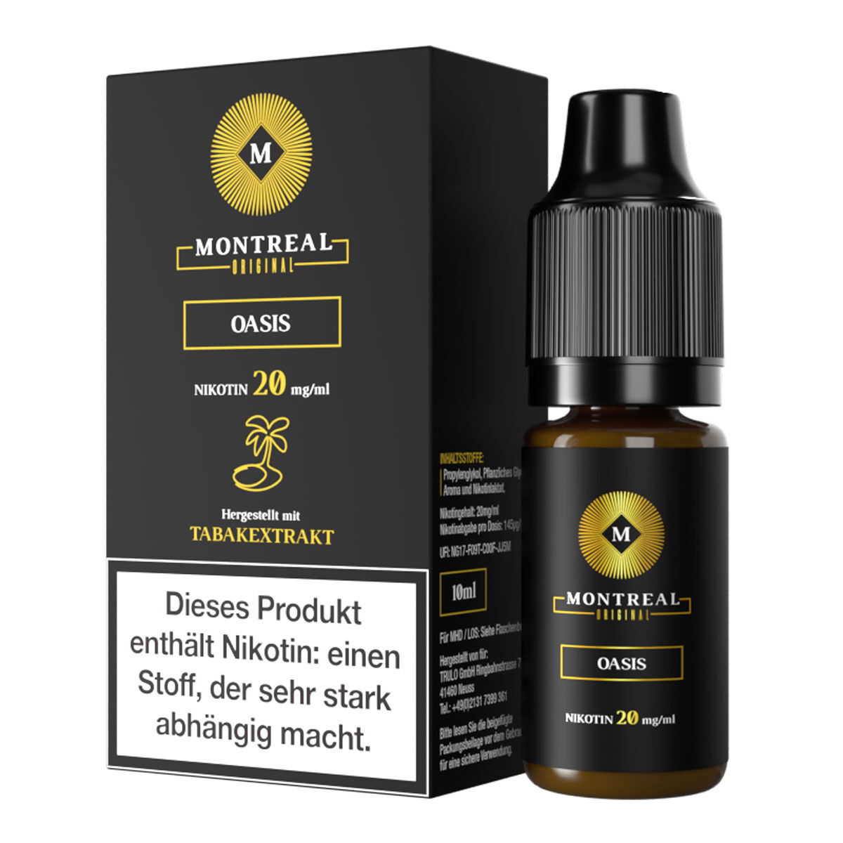 Liquid Nikotinsalz Oasis Tobacco Montreal Original 10ml 20mg/ml (stark)