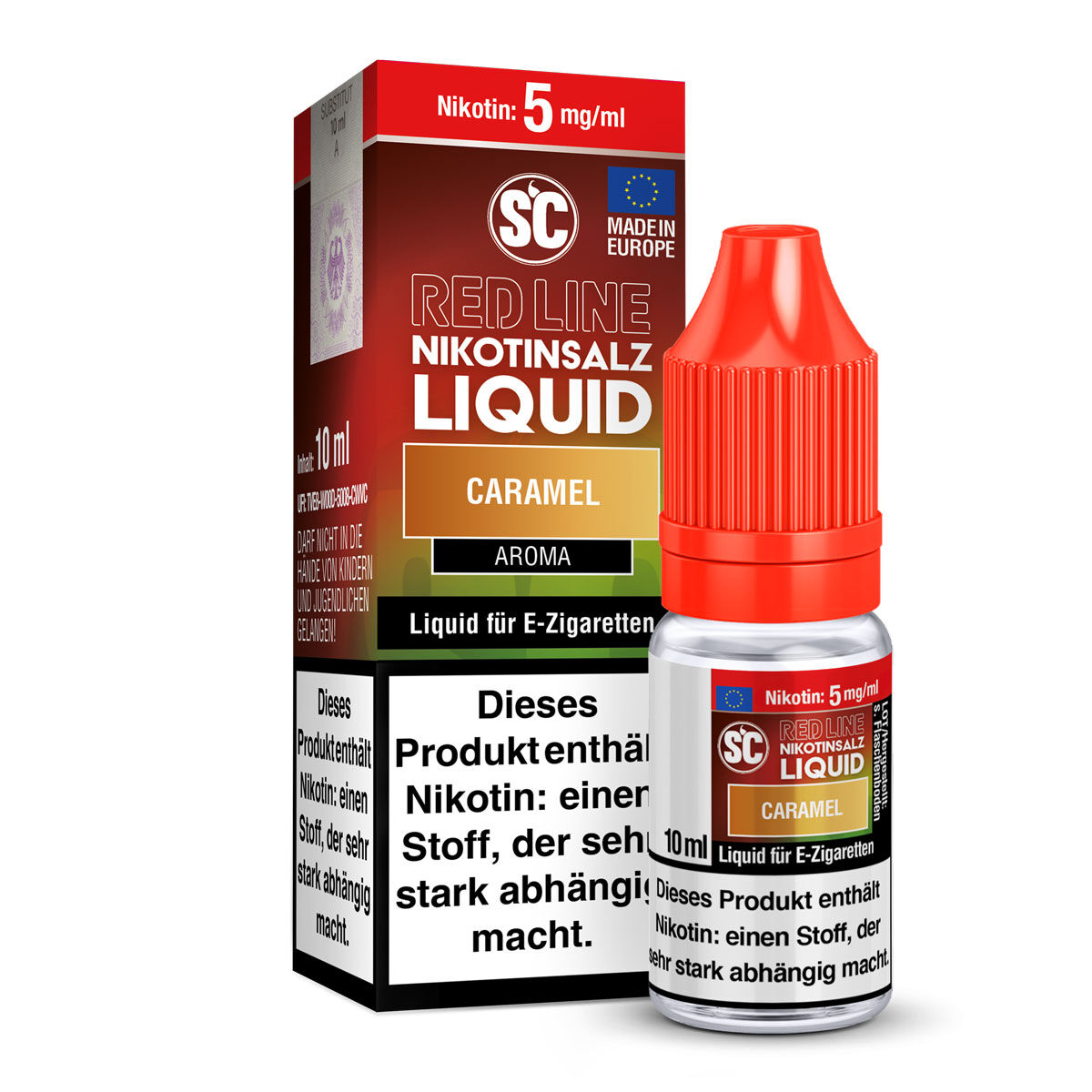 SC Red Line Caramel Nikotinsalz-Liquid 10 ml 5 mg/ml