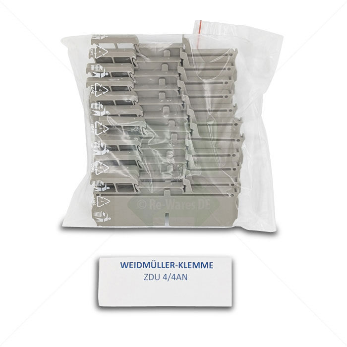 Klemme Weidmüller ZDU 4/4AN Durchgangs-Reihenklemme, 4mm², beige 11 Stück