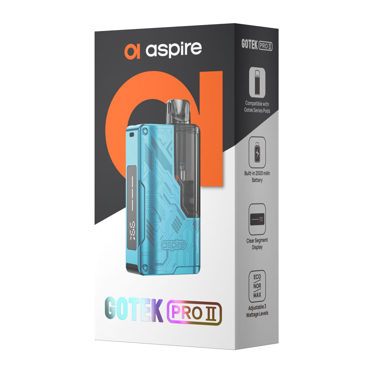 E-Zigaretten Set ASPIRE Gotek Pro 2 2500mAh blau