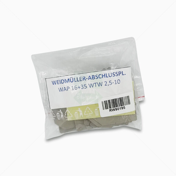 Abschlussplatte Weidmüller 1050100000 WAP16/35 WTW 2.5-10, 12 Stück