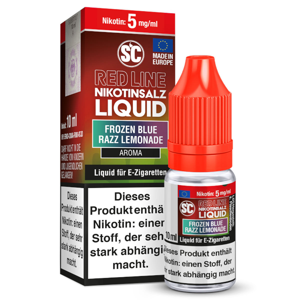 Liquid Nikotinsalz Red Line Frozen Blue Razz Lemonade SC 10ml 05mg/ml (leicht)