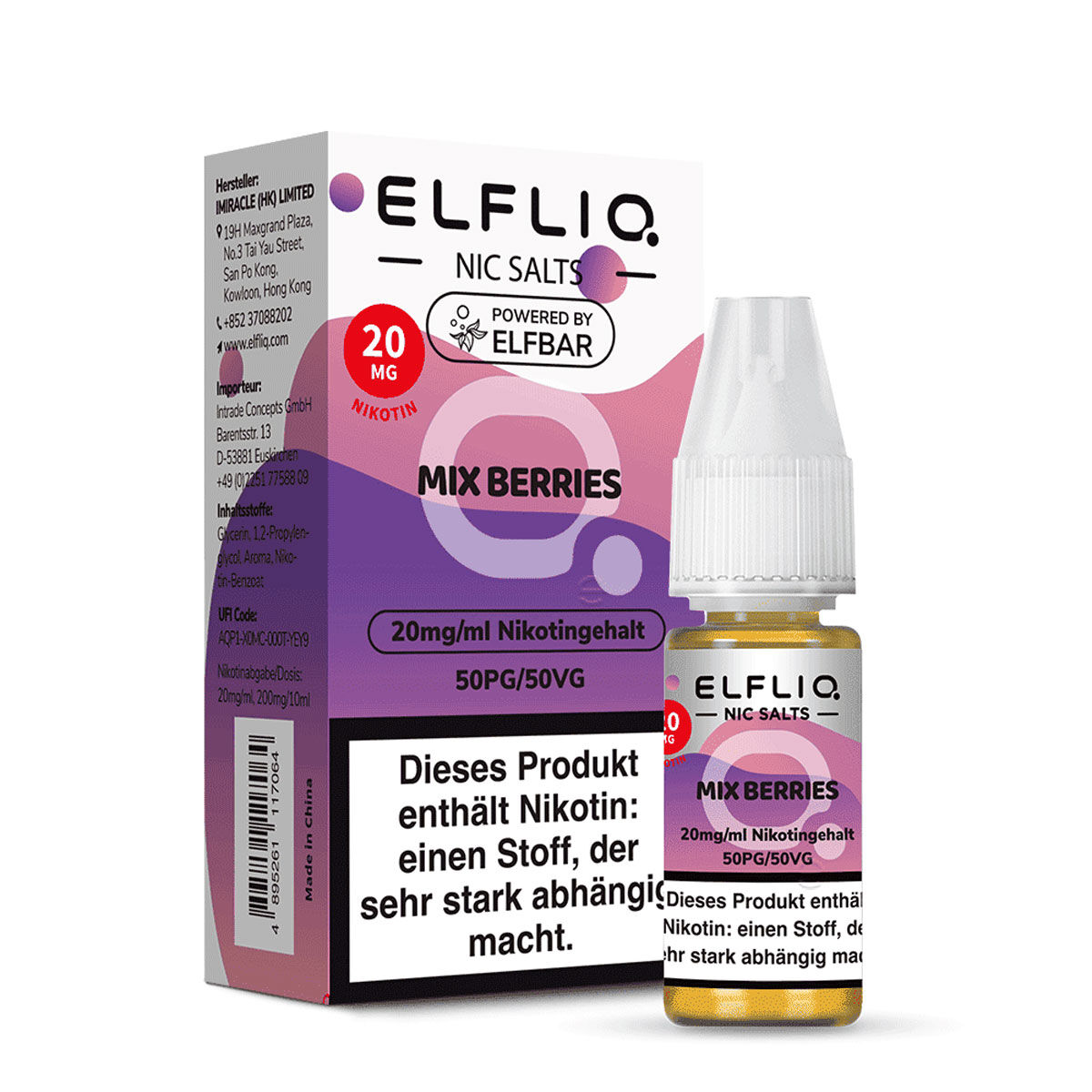Liquid Nikotinsalz Mix Berries ELFLIQ 10ml 20mg/ml (stark)