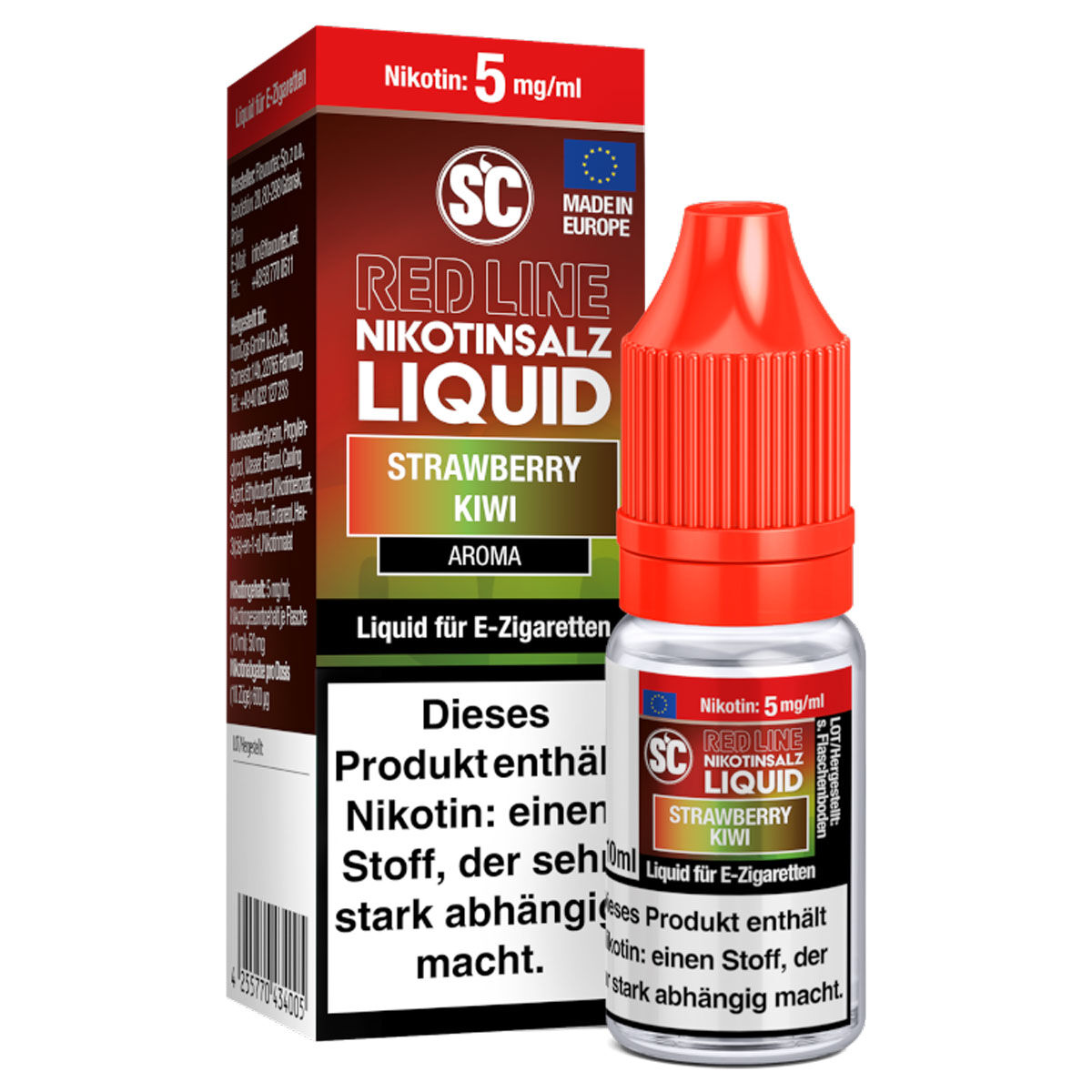 SC Red Line Strawberry Kiwi Nikotinsalz Liquid 05 mg/ml 10 ml