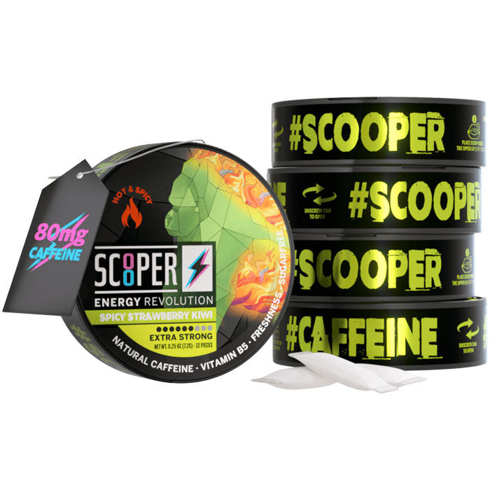Energy Pouch Scooper Spicy Strawberry Kiwi 80mg Koffein 7,2g