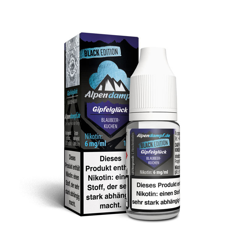 Liquid Black Edition Gipfelglück Alpendampf 10ml 06 mg/ml (mittel)
