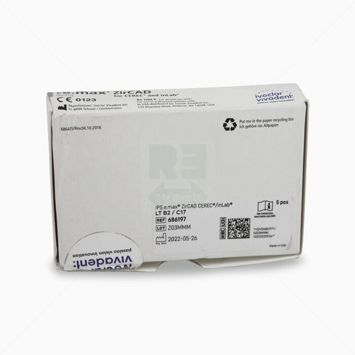 *B-WARE* Zirkoniumoxidblock IPS e.max ZirCAD CAD/CAM Blöcke LT B2 / C17